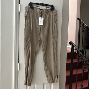 Theory Tan Cargo Pants Lightweight Straight Leg